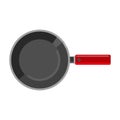 Frying pan isolated on white background. Kitchenware icon vector