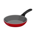 Frying pan isolated on white background. Kitchenware icon vector