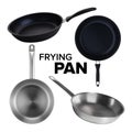 Frying Pan Kitchen Utensil Collection Set Vector Royalty Free Stock Photo