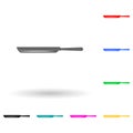 frying pan multi color style icon. Simple glyph, flat vector of kitchen tools icons for ui and ux, website or mobile application Royalty Free Stock Photo