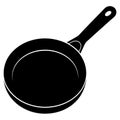 Frying Pan Silhouette Vector Icon Royalty Free Stock Photo