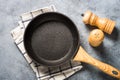 Frying pan or skillet with stone nonstick coating.