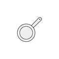 frying pan thin line icon. frying pan linear outline icon