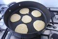 Frying Pikelets In A Fry Pan