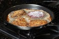 Frying Schnitzel Royalty Free Stock Photo