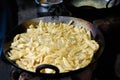 Frying street food, India Royalty Free Stock Photo