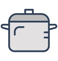 Frypan Isolated Vector icon which can be easily modified or edit