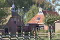 Frysian houses with owl boards in the Netherlands