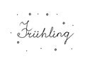 FrÃÂ¼hling phrase handwritten with a calligraphy brush. Spring in german. Modern brush calligraphy. Isolated word black