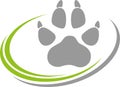 Dog Paw, Wolf Paw, Logo, Button and Logo, Animals Logo, Dogs Logo