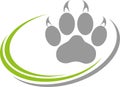 Cats paw, paw logo, cats logo, button and logo, animals logo Royalty Free Stock Photo