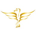 Bird logo, eagle logo, eagle in gold logo, animal logo