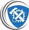 Tools and gear logo, mechanic and industry logo Royalty Free Stock Photo