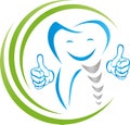 Tooth logo, hand and tooth, dentist and dentistry background, dentists logo