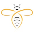 Bee in flight, bumblebee in flight, animal logo, insect logo, logo and icon