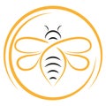 Bee in flight, bumblebee in flight, animal logo, insect logo, logo and icon