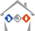 House, water, flame, plumber logo, tools logo, plumber icon, logo