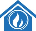 House, water, flame, plumber logo, tools logo, plumber icon, logo