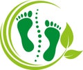 Feet, Chiropractor Logo, Orthopedics Logo, Physiotherapy Logo, Massage Logo, Icon