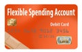 FSA debit card. This is a flexible spending account debit card with a band aid design. Royalty Free Stock Photo