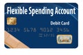 FSA debit card. This is a flexible spending account debit card with a band aid design. Royalty Free Stock Photo