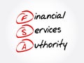 FSA - Financial Services Authority acronym, business concept background Royalty Free Stock Photo