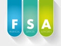 FSA - Financial Services Authority acronym Royalty Free Stock Photo