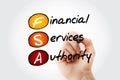 FSA - Financial Services Authority acronym Royalty Free Stock Photo