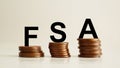 FSA flexible spending account is shown using the text as financial concept Royalty Free Stock Photo