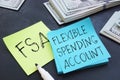 FSA flexible spending account is shown using the text