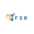 FSB credit repair accounting logo design on white background. FSB creative initials Growth graph letter logo concept. FSB business