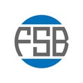 FSB letter logo design on white background. FSB creative initials circle logo concept. FSB letter design
