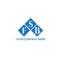 FSB letter logo design on white background. FSB creative initials letter logo concept. FSB letter design