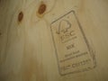 Logo of FSC certified wood for construction