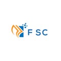 FSC credit repair accounting logo design on white background. FSC creative initials Growth graph letter logo concept. FSC business