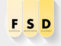 FSD - Functional Specifications Document, concept background Royalty Free Stock Photo