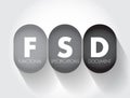 FSD - Functional Specifications Document is a document that specifies the functions that a system or component must perform, Royalty Free Stock Photo