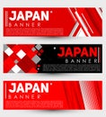 Japan modern banner template vector set design