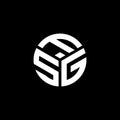 FSG letter logo design on black background. FSG creative initials letter logo concept. FSG letter design Royalty Free Stock Photo
