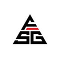 FSG triangle letter logo design with triangle shape. FSG triangle logo design monogram. FSG triangle vector logo template with red Royalty Free Stock Photo