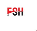 FSH Letter Initial Logo Design Vector Illustration Royalty Free Stock Photo