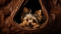fshion dog in a purse Royalty Free Stock Photo
