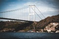 FSM Bridge, Istanbul. Fatih Sultan Mehmet Bridge in Istanbul, Turkey Royalty Free Stock Photo
