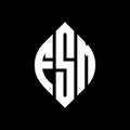 FSM circle letter logo design with circle and ellipse shape. FSM ellipse letters with typographic style. The three initials form a Royalty Free Stock Photo
