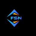 FSN abstract technology logo design on Black background. FSN creative initials letter logo concept Royalty Free Stock Photo