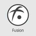 FSN - Fusion. The Logo of Virtual Currency or Market Emblem. Royalty Free Stock Photo