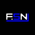 FSN letter logo creative design with vector graphic, FSN Royalty Free Stock Photo