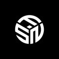 FSN letter logo design on black background. FSN creative initials letter logo concept. FSN letter design Royalty Free Stock Photo
