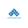 FSN letter logo design on white background. FSN creative initials letter logo concept. FSN letter design Royalty Free Stock Photo