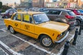FSO Fiat 125p taxi car from comunist times. Classic Polish car Royalty Free Stock Photo